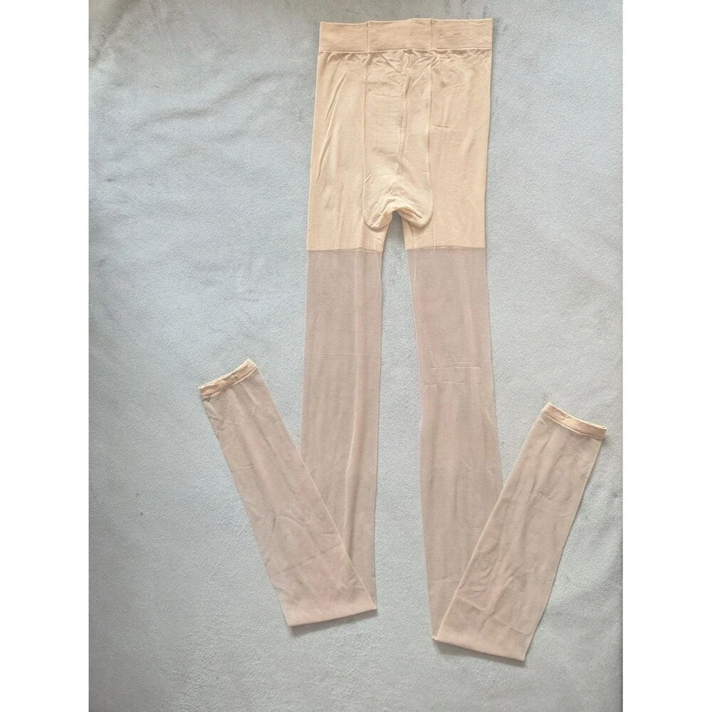 Toeless Sandal Sheer Light Nude Beige Nylons Hosiery Control Top